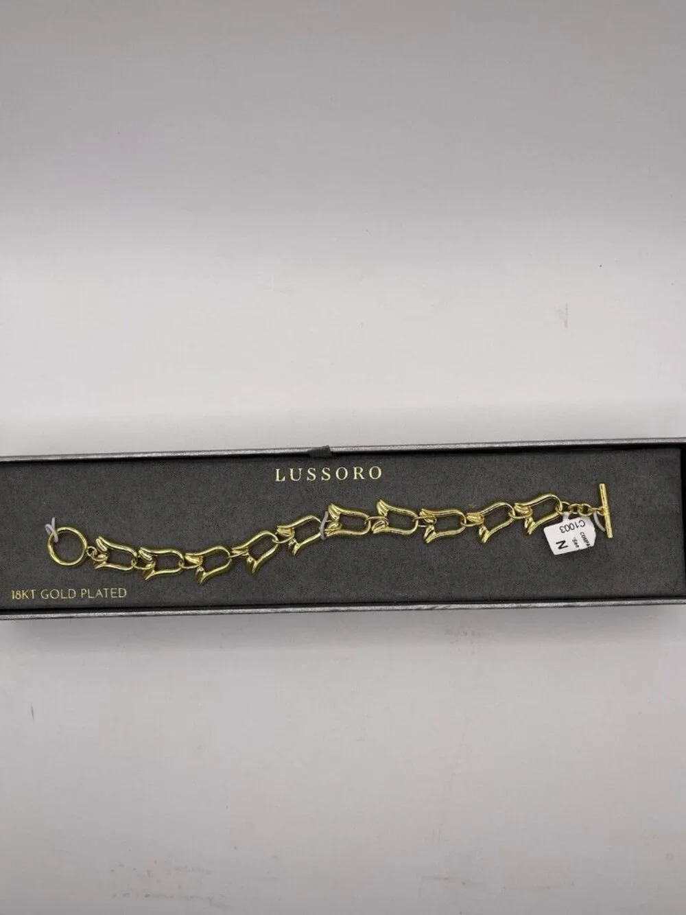 Lussoro 18KT Gold Plated‎ Floral Bracelet Womens Jewelry New Wrist Formal 7 Inch